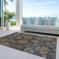 thumbnail image 6 of Addison Rugs Chantille Indoor/Outdoor Traditional Damask Navy Washable Rectangle Rug, 3' x 5', 6 of 6