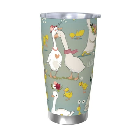 

Ocsxa Cute Farm Birds Pattern 20oz Travel Coffee Mug with Flip Lid Stainless Steel Insulated Insulated Coffee Mug Thermal Cup with Splash Proof Sliding Lid-Without Straw