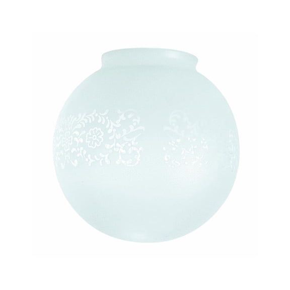 Westinghouse 85707 Glass Globe Fitter Frosted Victorian, 6" Diameter, 3-1/4"
