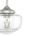 thumbnail image 5 of Hunter - Saddle Creek 1-light Brushed Nickel, Small Pendant Light, Dimmable, Schoolhouse Style, Schoolhouse Shaped, for Bedrooms, Dining, Living Rooms - 19029, 5 of 9