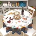 thumbnail image 7 of Blue Pumpkin Fall/Autumn Tablecloth Fall Leaf Round Tablecloth 60 Inch Thanksgiving Harvest Table Cloth for Farmhouse Kitchen Decor Polyester Fabric Autumn Table Cover for Party Outdoor Camping, 7 of 7