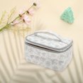 thumbnail image 3 of Unique Bargains 1 Pc Trendy Square Hearts Drawstring Makeup bag for Travel Gray Polyester, 3 of 6