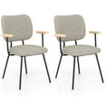 thumbnail image 6 of Gymax Set of 4 Fabric Kitchen Dining Chair Armchair Padded Modern Accent Chair Gray, 6 of 6