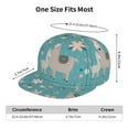 thumbnail image 4 of Hirioo Teal Mama Llama for Baseball Cap Men Cap Flat Brim for Men Women Teens Adjustable Baseball Cap, 4 of 7