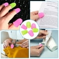 thumbnail image 5 of Protector de puntas de dedo de silicona Uxcell, paquete de 15, cubiertas de dedos, almohadillas de guardia, dedales para contar en la oficina, tamaño mediano rosa, 5 of 5