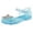 Blue, variant on SGMVNU Little Girls Jelly Sandals Closed Toe Soft Rubber Sole Water Beach Shoes Summer Mary Jane Kids Princess Dress Flat, Size 2.5-3 Years, Pink