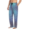 thumbnail image 5 of FREEAMG Men's Pajama Pants with Pockets Sleepwear Lounge Pants Stretch Casual Abstract Crack Texture Fantasy 9, 5 of 7