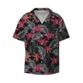 thumbnail image 3 of Cauagu Colorful Hawaii Palms Men's Short Sleeve Button Down Hawaiian Shirt for Men Bowling Shirts Casual Summer Beach Shirt,Medium, 3 of 6