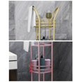 thumbnail image 3 of Toallero móvil for baño, estante redondo de pie for el suelo, cesta de almacenamiento multicapa de hierro nórdico, 3 of 6