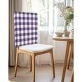 thumbnail image 2 of nqOlkjepod Purple Checkered Chair Covers Set of 4, Decorative Chair Back Cover, Farmhouse Buffalo Plaid Dining Room Chair Slipcovers Removable Chair Protectors Covers for Party Banquet, 2 of 7