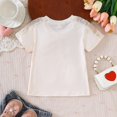 thumbnail image 7 of Girls T Shirts Summer Tops Short Sleeves Solid Color Tees Casual V Neck Basic Tees for Kids back to school, 7 of 7