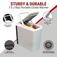 thumbnail image 2 of Koolatron 12V Electric Cooler/Warmer, 17L (18 qt) Thermoelectric Car Fridge, Portable Mini Fridge, Gray, 2 of 9