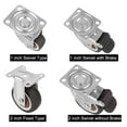 thumbnail image 4 of Soft Rubber Wheel For Platform Trolley Chair Accessory 360° 1/2 Inches 4Pcs Furniture Caster Universal Swivel Caster Household ,Superior Material, 4 of 7