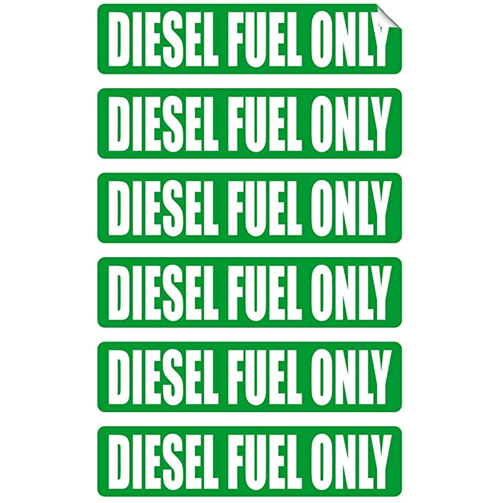 DIESEL FUEL ONLY Automotive Decals Gas Can Stickers Truck Labels