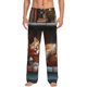 thumbnail image 1 of Fotbe Cat Asleep Among Flowers Pantalones de Pijama para Hombre, Pantalones de Dormir, Pantalones de Casa con Cintura Ajustable y Bolsillos-Medium, 1 of 6
