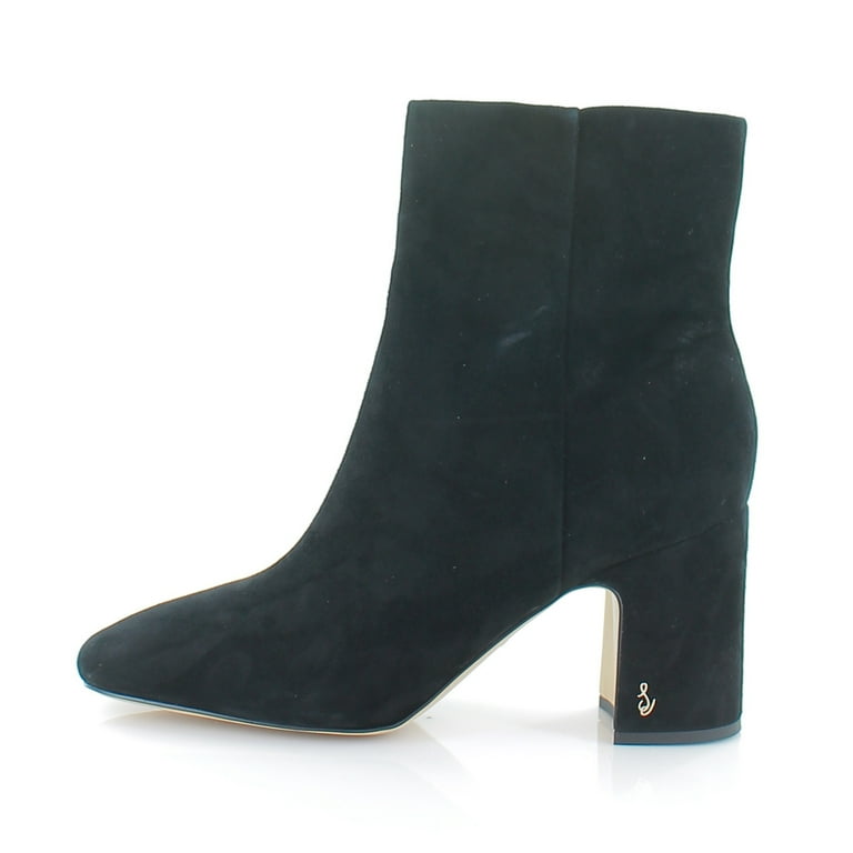 Sam Edelman Women s Fawn Black Suede Block Heel Ankle Bootie 10.5M