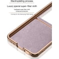 thumbnail image 5 of for Samsung Galaxy Z Flip 5 Case with Stand 360° Rotatable Ring Holder Kickstand [Magnetic Car Mount] Gold Plating for Women Men Shockproof Protective Cover for Samsung Z Flip 5 5G (Purple), 5 of 7