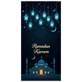 thumbnail image 2 of LUUFILx Ramadan Kareem Backdrop Banner Eid Mubarak Mosque Illumination Lanterns Islamic Greeting Wall Decoration Ramadan Party Supplies Festive Background, 2 of 9