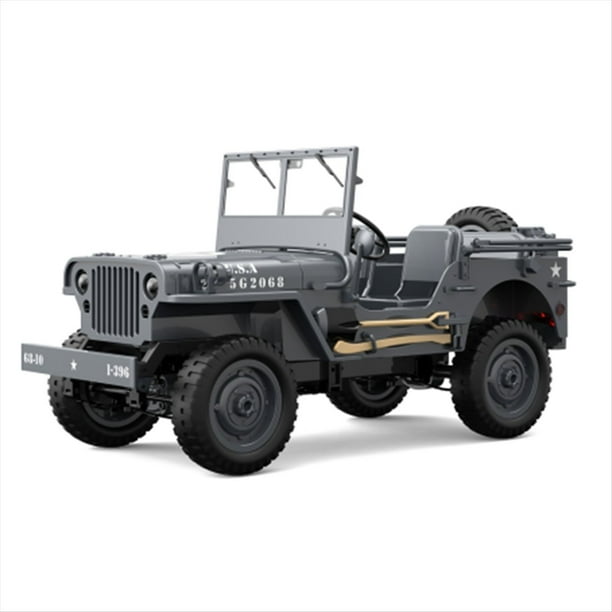 Coche RC 1/10 2.4G, Coche RC 1941 4WD RTR, Camión de Escalada A Escala, Vehículo Todoterreno, Juguetes para Adultos, Regalo para Niños, Gris.