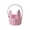 Pink, variant on Yellow Large Easter Bunny Basket Woven Long Ears Storage Tote Bag For Eggs Candy Kids Gift Basket Iron Wire Holiday Decoration Spring Party Yellow