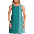 thumbnail image 1 of Disketp Teal Color para Vestido sin Mangas para Mujeres, Vestidos de Verano para Mujeres, Casual y Holgado para la Playa, 1 of 7