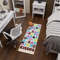 thumbnail image 4 of Ottomanson Hershey Kisses XO Machine Washable Non-Slip Rubberback 2x5 Runner Rug, 20"x 59", Beige, 4 of 6