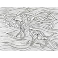 thumbnail image 3 of Varacek, Pam 14x12 Black Modern Framed Museum Art Print Titled - Fish Conversation, 3 of 5