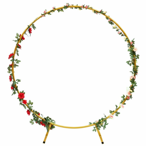 94.5" Round Circle Wedding Arch Metal Stand Backdrop Props Background