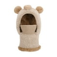 thumbnail image 2 of Boys Girls Kids' 3-in-1 Winter Hat Cute Cartoon Fleece Fuzzy Knit Beanie with Face Cover & Scarf, Cold Weather & Outdoor Activities 4-14Y, 2 of 7