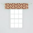 thumbnail image 2 of Hobby Window Valance Pack of 2, Movie Themed Illustration of Repeating Popcorn Fun Times and Activities, Rod Pocket Curtain Valances for Kitchen Bedroom, 54" X 12", Maroon Multicolor, by Ambesonne, 2 of 4