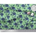 thumbnail image 3 of Soimoi Green Velvet Fabric Leaves,Insect & Floral Artistic Printed Craft Fabric by The Yard 58 Inch Wide, 3 of 3