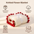 thumbnail image 6 of ROSEKIND 63'' Rose Flower Bouquet Blanket, Soft and Lightweight Knitted Throw Blankets, 6 of 11