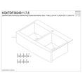 thumbnail image 3 of Kingston Brass Edinburg KGKTDF3624917 36" Stainless Steel Double Bowl Drop-In Kitchen Sink with 1-Hole Drain and Strainer, Stainless Steel/Brushed Brass, 3 of 4