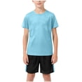 thumbnail image 2 of Boys Athletic Shorts Set 2 Piece Summer Clothes Outfit with Graphic Tee and Boys Basketball Shorts for Active Kids Casual Sports Suit, 2 of 6