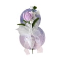 thumbnail image 3 of Ramo de simulación, proyecto de manualidades vívidas para centros de mesa de fiesta y graduación. Flor de la campana púrpura, 3 of 9