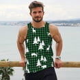 thumbnail image 6 of Logiee Christmas tree green plaid Print Men's Workout Tank Top,Quick Dry Workout Tank Top,Gym Muscle Tee,Fitness Bodybuilding Sleeveless T Shirt-3X-Large, 6 of 7