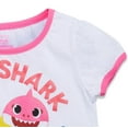 thumbnail image 4 of Pinkfong Baby Shark Infant Baby Girls T-Shirt and Shorts Outfit Set Infant to Toddler, 4 of 5