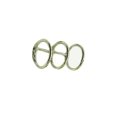 thumbnail image 1 of Bearachild 1 Juego de anillos para libros, Metal suelto con buena resistencia, plata, tres círculos consecutivos, Kit DIY, accesorios de papelería para Artesanía 15 mm Bearachild HA059761-01, 1 of 6