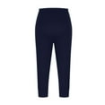 thumbnail image 7 of Women's Sweatpants Pants with Plus Size Deep Pockets 7/8 Stretch Ankle Sweatpants for Golf, Athletic, Lounge, Travel, Work Dark Blue M, 7 of 7