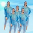 thumbnail image 2 of WHAMVOX 5Pcs Disposable Raincoat Waterproof Raincoat Adults Rain Poncho Hooded Long Rainwear Blue, 2 of 8