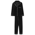 thumbnail image 3 of Conjunto de Pijama de terciopelo para niños, ropa de dormir informal de manga larga con cuello vuelto, Top con pantalones, ropa de dormir de Navidad para el hogar, 3 of 4