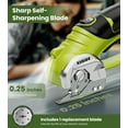 thumbnail image 6 of Cordless Electric Scissors, Cardboard Box Cutter Heavy Duty, 4V Rechargeable Power Rotary Cutter with Safety Lock & LED Light for Fabric, Carpet, Paper or Leather, Orange, 6 of 7
