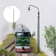 thumbnail image 4 of Cateissary Mini farola de tren, modos de iluminación blancos brillantes, luces LED de escena, diseño de paisaje DIY, juguetes, modelo de Artesanía Plata (luz blanca), 4 of 6