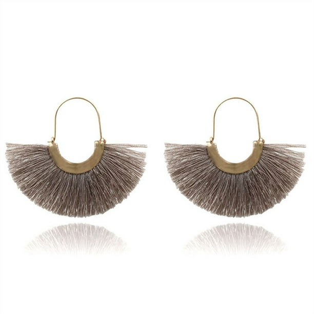 Khaki tassel clearance earrings