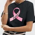 thumbnail image 4 of Women's Casual T Shirts with Cancer Awareness Ribbon Print Short Sleeve Round Neck Basic Style for Everyday Wear Tech Short Casual Summer Shirts Womens Workout Tops Short Sleeve Loose Fit Women, 4 of 4