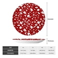thumbnail image 2 of Balery Red Christmas Cheer. Print Bone China Decorative Plate Ceramic Dinner Plates Art Crafts with Display Stand-6in, 2 of 6
