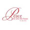 thumbnail image 1 of Peace Be Unto This House Vinyl Quote - Large - Red, 1 of 2