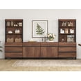 thumbnail image 4 of WAMPAT 4-Piece Modern 72" Tall Bookcase with 6 Drawers and Adjustable Shelves, Wood Freestanding Library Bookshelf with Storage Cabinet and Open Shelving for Home Office, Living Room, Brown, 4 of 15