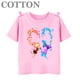 thumbnail image 3 of Camiseta de algodón de manga corta con cuello redondo para niños y niñas, ropa informal de dibujos animados de Elemental Disney Anime, para verano, 3 of 5