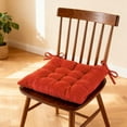 thumbnail image 3 of Square Seat Cushion for Kitchen Dining Chairs, Soft & Comfortable 15.5" x 15.5" Chair Pads, 6 Packs, Orange, 3 of 14